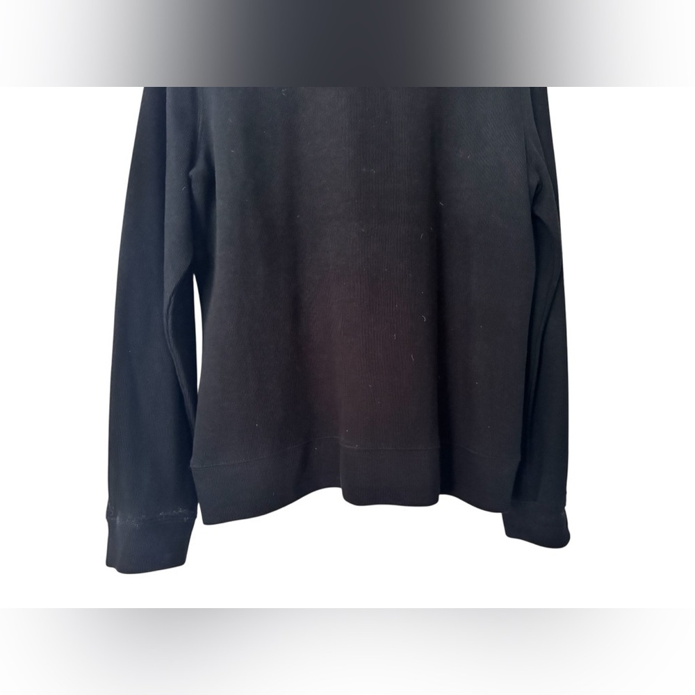 Lauren Ralph Lauren Large Black Knit Crest Logo Quarter Zip Sweater High Neck - Picture 3 of 16